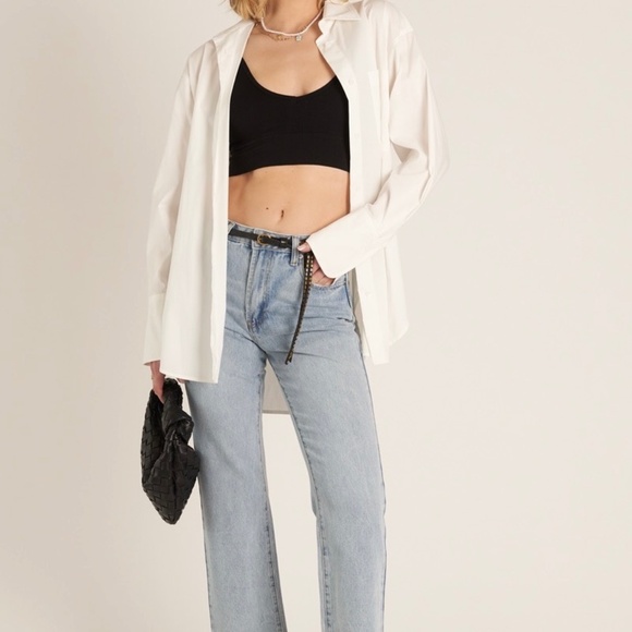 En Créme Long Sleeve Oversize Button Down Shirt - Picture 2 of 5